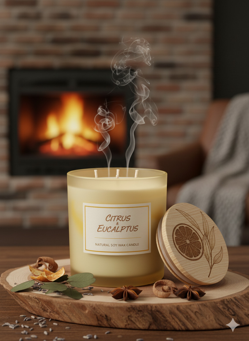 Citrus og Eukalyptus duftlys